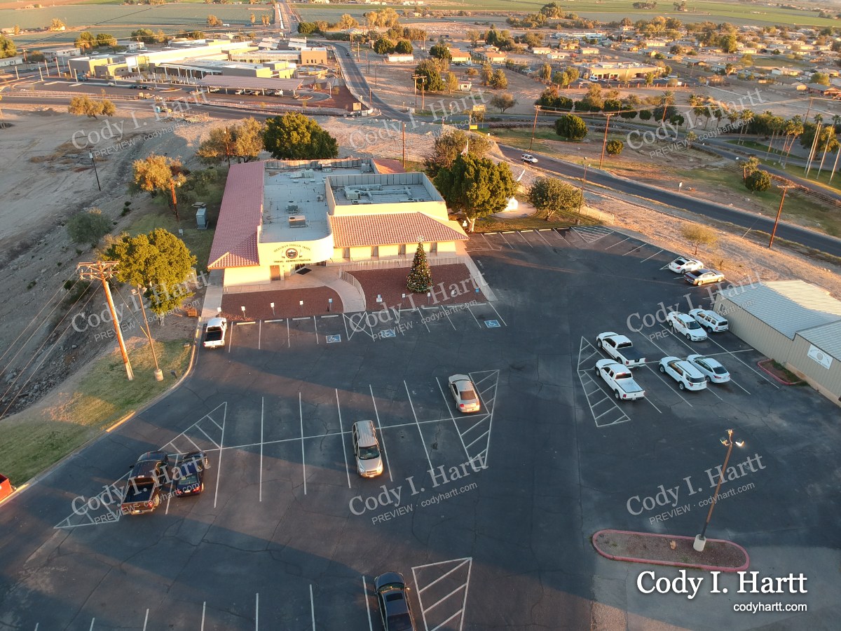 aerial shot of the Quechan Indian Tribe Administration Office