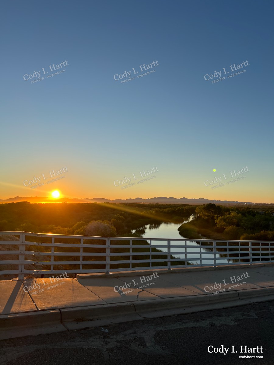 Sunrise along the Colorado River Fort Yuma Reservation
